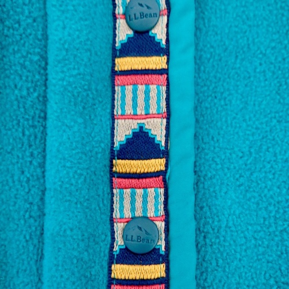 NEW! LL Bean Sweater Fleece Pullover Hoodie Hooded Snap Button SZ S - Picture 5 of 6